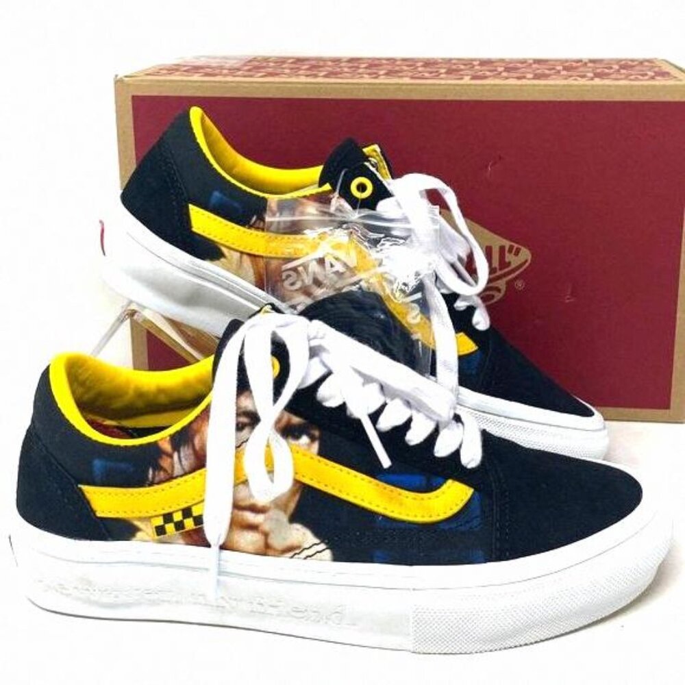 VANS Skate Old Skool Bruce Lee Shoes Low Black VN0A5FCBY23 Canvas Suede Women's